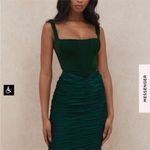 House Of CB - Mera EMERALD GREEN RUCHED MIDI SKIRT‎ NWOT size S Photo 5