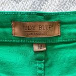 Judy Blue High Rise Green Garment Dyed Tummy Control Denim Shorts Medium Photo 5