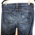 Vince Dylan Skinny Jeans Distressed Dark Crimson Wash Photo 4