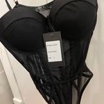 Shop Priceless Black Mesh Bodysuit Photo 0