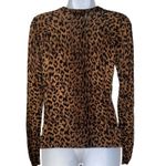 The Limited THE 90's Brown Black Leopard Print Button Front Cardigan Sweater XS Photo 5