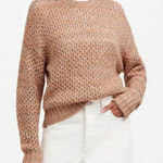 Madewell Space Dyed Open Knit Crochet Crewneck Pullover Sweater Ginger XS Photo 0
