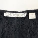 Snoskins Womens Crinkle Top M Black Textured USA Stretchy Packable Travelcore Size M Photo 5