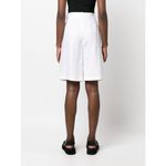 Fabiana Filippi High Waisted Knee Length Linen Blend‎ Shorts Size XXL White Photo 2