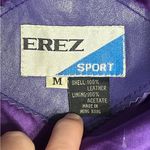 Vintage EREZ Sport Purple Leather Jacket 80s 90s Purple Rain Photo 2