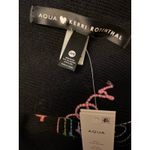 AQUA Brand New  Kerri Rosenthal Women's OS Black Wrap Shawl Scarf Heart Photo 5