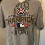 Majestic Gray Cut 2016 Chicago Cubs World Champion Short Sleeve T Shirt Photo 1