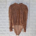 WAYF  peach nude lace‎ bodysuit women’s size medium nwot Photo 1