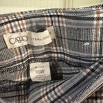Cato Grey and white plaid flare pants Photo 3