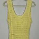 INDIKAH Kylia Crochet Mini Dress Light Yellow Size Small Photo 5