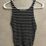 American Eagle AEO Striped Ribbed Lace-Up Tank - Medium Photo 6
