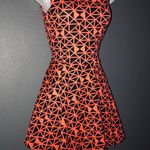 Boutique Spring Orange Print Mini Sundress Dress size Small Photo 1
