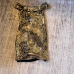 Elegant Black and Gold Women's Dress Size M Photo 3
