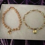 Erimish NWOT Set of 2 Coral and Pink Stretch Bracelets Photo 0