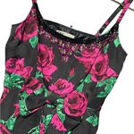 Forever 21 Floral Cocktail Dress W/Sequin Trim & Pockets & Adorable Bow Front Medium Photo 2