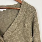 Vince Camuto Two By Cardigan Sweater Women Large Green Buttons V-Neck Knit Crop Photo 4