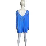 Free People  Me to We Blue Cutout Thermal Long Sleeve Photo 3