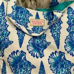 Estée Lauder X Lilly Pulitzer Blue White Seashell Nylon Tote Bag And Make Up Bag Photo 1