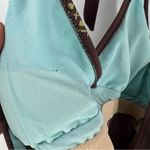 Athleta  Y2K Brown Halter Top with Floral Embroidery‎ Tankini Swim Size XS Photo 9