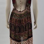 Jayli Dress Womens S Red Black Elephant Paisley Open Back Festival Beach Boho Tan Photo 0