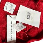 With Jean WITH JÉAN Belle Crushed Velvet Strapless Top, Red, XS Photo 8