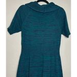 Apt. 9  Teal Blue Sweater Dress M Heathered Knit Cowl Neck Professional Cocktails Photo 11