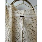 Free People  Women's Oversized Ivory Doily Cardigan Jacket  - Size - Small Photo 4