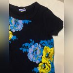 J.Crew  Blue Short Sleeve Tee Floral Design Photo 3