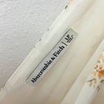 Abercrombie & Fitch Abercrombie Cinch Front Satin Midi Dress in Ivory Yellow Floral Size Large Petit Photo 3