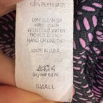 Entro  Black Purple Abstract Statement Print Blouse Eclectic Flowy Top S Photo 3