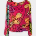 IRO  Designs Blouse Womens Small 100% Silk Hand Painted Abstract Art to‎ Wear Photo 0