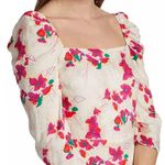 Ba&sh  Elonor Smocked Jacquard Midi-Dress, Size L New w/Tag Retail $395 Photo 5