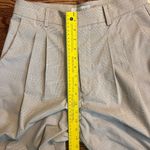 WAYF Plaid Wide Leg Trousers Medium Taupe High Rise Pleated Front Work Pants Photo 9