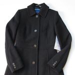 J.Crew NWT Classic Lady Day Coat in Black Italian Doublecloth Wool Thinsulate 00 Photo 3