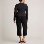 Quince NWOT  Heather Charcoal Grey Cotton Cashmere Ribbed Long Sleeve Sweater Photo 1