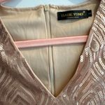 Babe Yond Brand 1920’s Inspired Rose Gold Sequin Flapper Dress Size M Photo 4