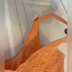 Elodie NWT V-Neck Textured thin strap snap body suit size medium light orange Photo 10