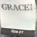 GRACE IN LA  27 Light Blue Distressed Boot Cut Jeans with Silver Strip Detail Photo 11
