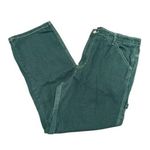 Simple Society  Juniors Size 17/33 Teal Green Cargo Mid High Rise Baggy Leg Jeans Photo 0