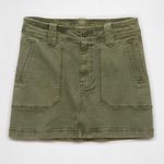 American Eagle AE Stretch High-Waisted Mini Skirt in Olive Size 18 Photo 3