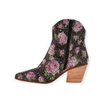 Betsey Johnson new ✿ Diva Crystal Floral Chelsea Ankle Cowboy Boot ✿ Black 8.5M Photo 12