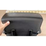 Michael Kors Satchel Black Carmen Medium Belted Flap Saffiano Leather Purse Photo 7