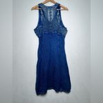Raya Sun  Women’s Vintage Y2K Blue Crochet  Embroidered boho dress size M Photo 1