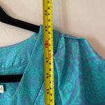 Gretchen Scott Blue Viviers Tiered Maxi Dress Short Sleeve Flowy Cotton Small Photo 9