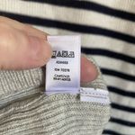 Loft 🌞 Black & White Striped Gray Colorblock Long Sleeve Sweater Photo 3