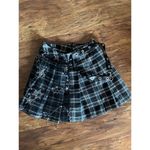 DARK IN LOVE Dolls Kill Mini Plaid Skirt KILT GOTH WHIMSY STARS Small S Black Photo 2