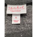 Isabel Maternity Ingrid & Isabel Ruffle Sweater Womens Size Small Black Spacedye Photo 2