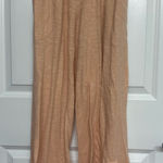 Free People FP Beach Smocked Wide Leg Pants XS Tan Buttons Photo 0
