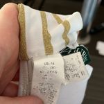 Lauren Ralph Lauren Gold Metallic Bikini Top White Size 14 Photo 5