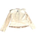 Papell Petites 4P Ivory Silk Beaded Jacket Textured Vintage Cocktail City Chic Tan Photo 11